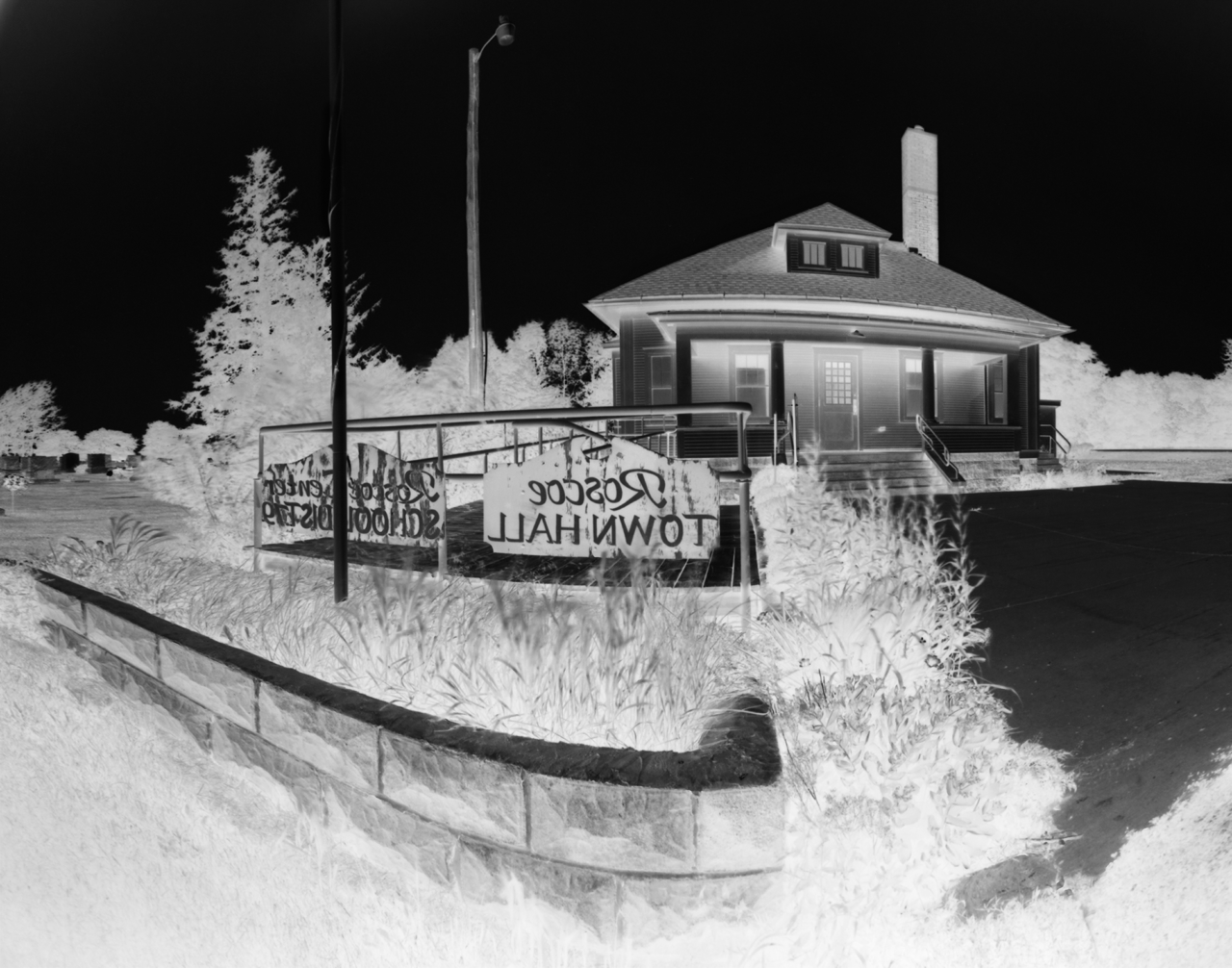 Portrait of the Roscoe township hall in Goodhue County