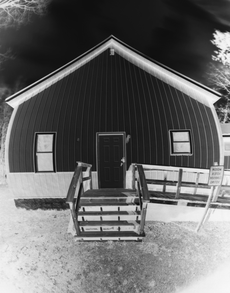 Approaching the Ogema Township hall front door.